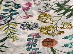 Light Pink Floral Chinon Chiffon Fabric