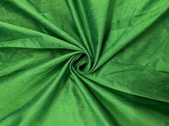 Green Plain Dupion Fabric N11D Fabric