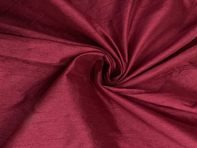Dark Maroon Plain Dupion Fabric N27 Fabric