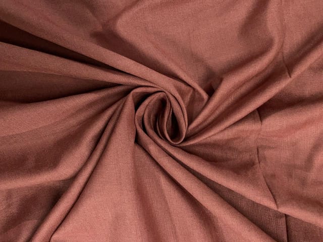 Brown Plain Cotton Fabric Fabric