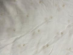 White Dyeable Floral Georgette Embroidery Fabric