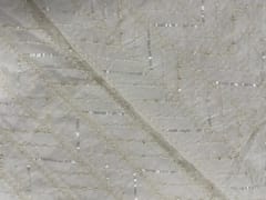 White Dyeable Floral Georgette Embroideryroidery Fabric