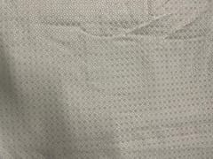 White Dyeable Geometric Georgette Embroideryroidery Fabric