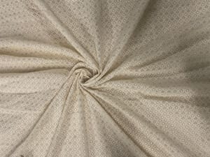 White Dyeable Geometric Georgette Embroideryroidery Fabric