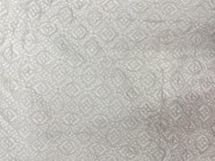 White Dyeable Geometric Dola Silk Embroideryroidery 1 Fabric