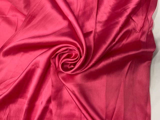 Pink Plain Poly Satin Fabric N129 Fabric