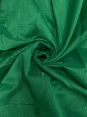 Green Plain Dyed Poly Chanderi Fabric N11D Fabric