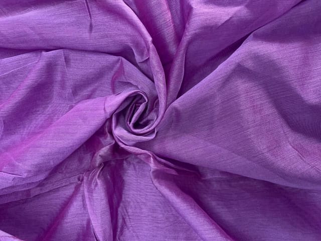 Lavender Plain Dyed Poly Chanderi Fabric N31 Fabric