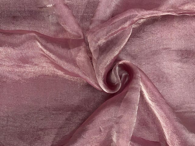 Lilac Plain Pure Silk Tissue Fabric