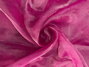 Pink Plain Pure Silk Tissue Fabric