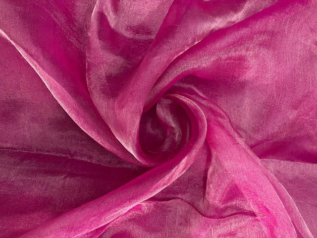 Pink Plain Pure Silk Tissue Fabric
