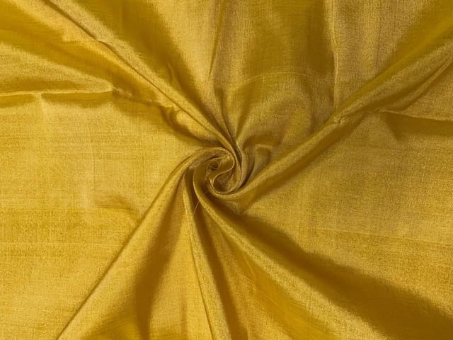 Mustard Plain Pure Silk Tissue Fabric