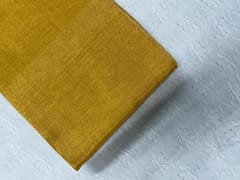 Mustard Plain Pure Silk Tissue Fabric