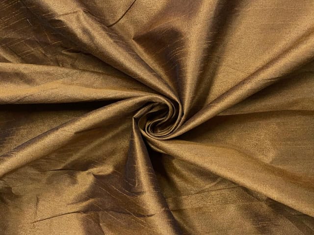 Brown Plain Dupion Fabric N112 Fabric