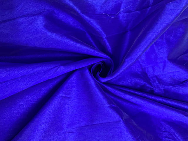 Royal Blue Plain Dupion Fabric N352 Fabric