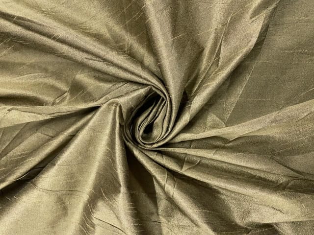 Beige Plain Two Tone Dupion Fabric Fabric
