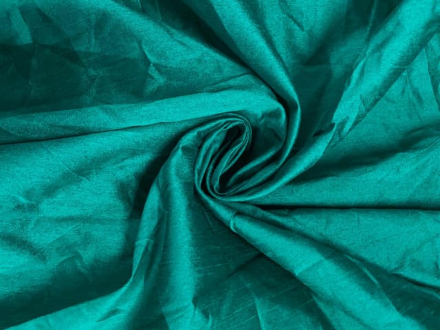 Rama Green Plain Dupion Fabric N95 Fabric