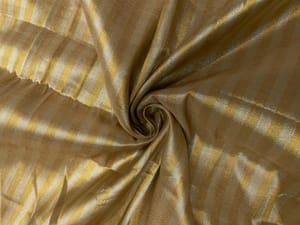 Gold & Silver Stripes Cotton Zari Fabric