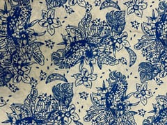 Cream Multicolor Floral Pure Dupion Print Fabric