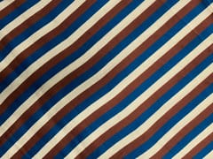 Brown Stripes Linen Satin Print Fabric