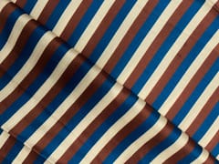 Brown Stripes Linen Satin Print Fabric