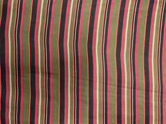 Light Brown Stripes Linen Satin Print Fabric