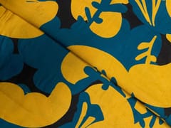 Black Mustard Abstract Pure Chanderi Print Fabric