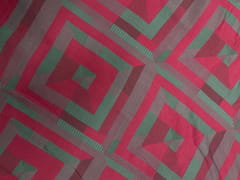 Grey Pink Geometric Pure Chanderi Print Fabric