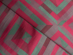 Grey Pink Geometric Pure Chanderi Print Fabric