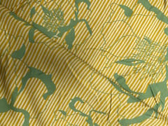 Yellow Green Floral Pure Chanderi Print Fabric