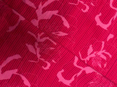 Red Floral Pure Chanderi Print Fabric