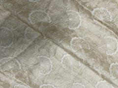 Dyeable Floral Pure Tassar Embroidery Fabric
