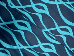 Blue Abstract Cotton Linen Print 60 Fabric