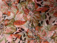 Multicolor Floral Pure Organza Print Fabric