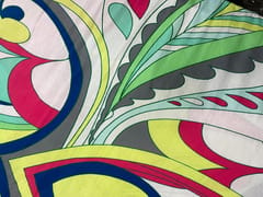 Multicolor Abstract Cotton Linen Fabric