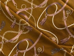 Mustard Abstract Cotton Linen Print 60 Fabric
