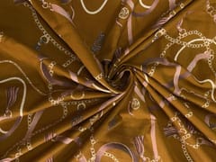 Mustard Abstract Cotton Linen Print 60 Fabric