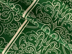 Green Floral Habutai Silk Fabric
