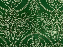 Green Floral Habutai Silk Fabric