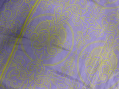 Lavender Floral Habutai Silk Fabric