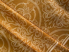 Mustard Floral Habutai Silk Fabric