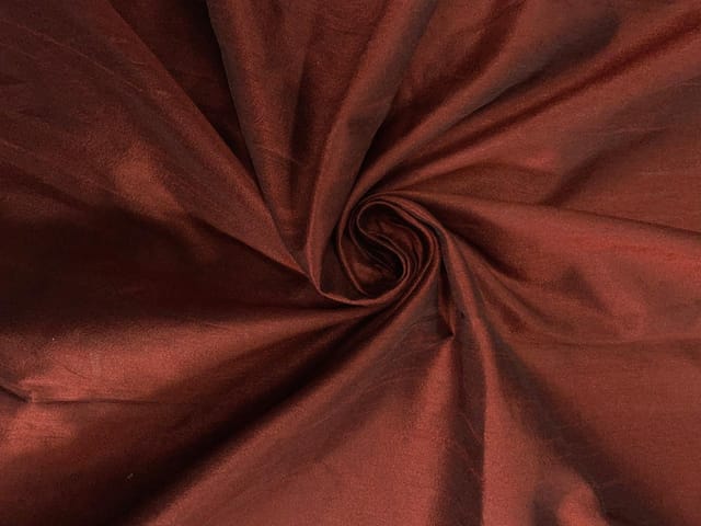 Maroon Plain Dyed Poly Chanderi Fabric N195 Fabric