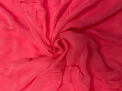 Fuchsia Pink Plain Heavy Georgette Fabric