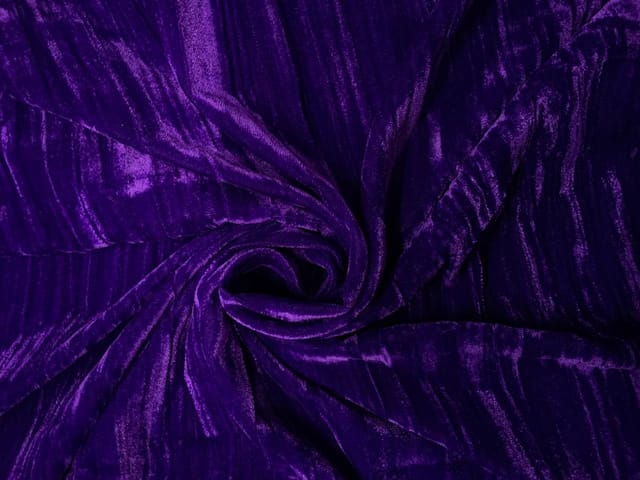 Royal Purple Crush Velvet Fabric