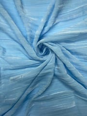 Ice Blue Crush Velvet Fabric