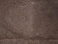 Golden Floral Pure Tissue Embroidery Fabric