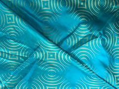 Sky Blue Abstract Satin Jacquard Fabric