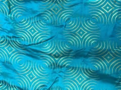Sky Blue Abstract Satin Jacquard Fabric