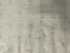 White Dyeable Floral Georgette Embroidery Fabric