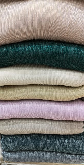 Moonlight Shimmer Pleated lycra Fabric